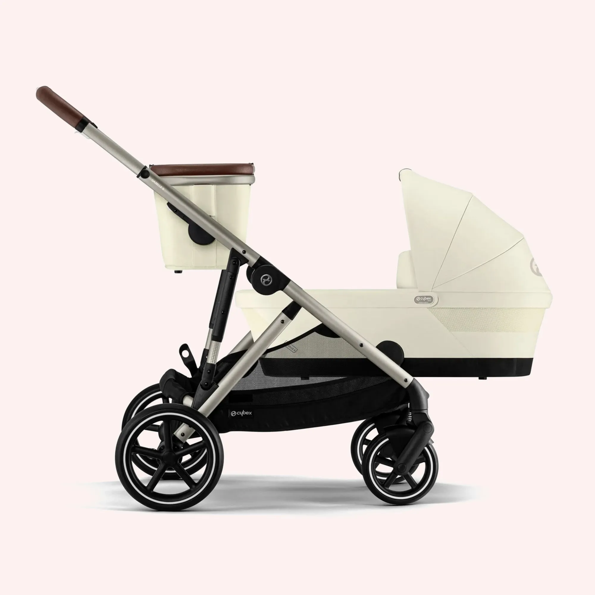 Cybex Gazelle S Bassinet and Seat Pram - Seashell Beige