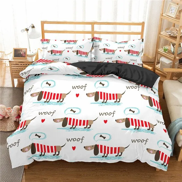 Dach Everywhere™ Cartoon Doxie Duvet Bedding Set