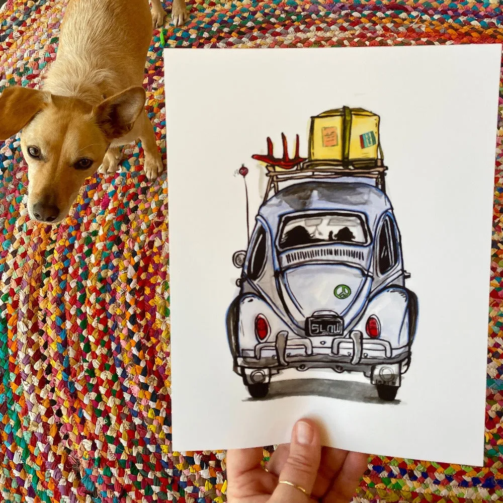 Dog Is My Co-Pilot Art Print