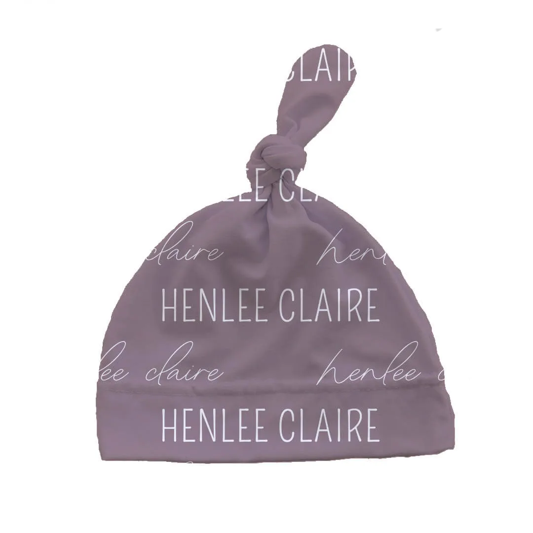 Dusty Purple Personalized Knotted Hat