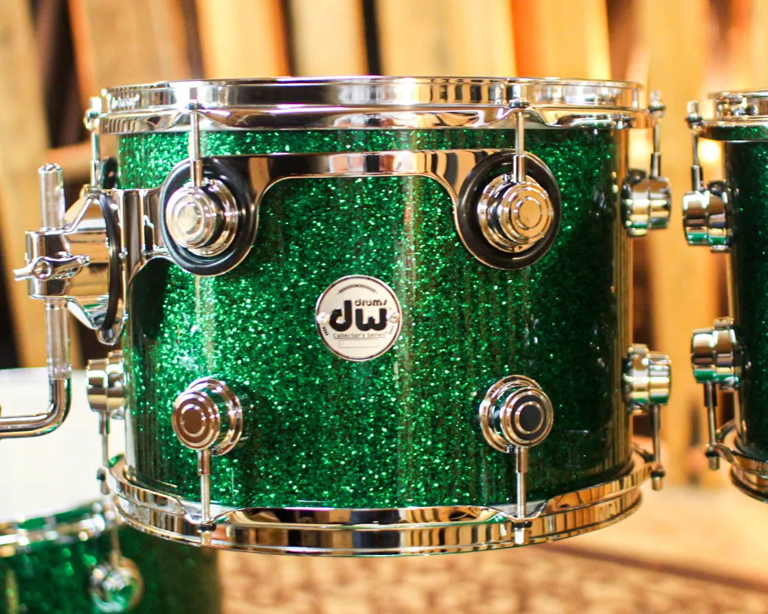 DW Collector's Maple Mahogany Green Glass Drum Set - 20,10,12,14 - SO#1374886