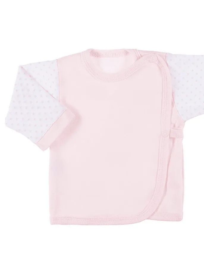 Early Baby Wraparound Top, Pink