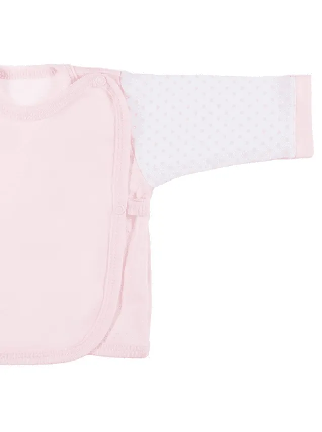 Early Baby Wraparound Top, Pink