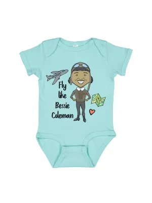 Fly like Bessie Coleman Black History Baby Bodysuit