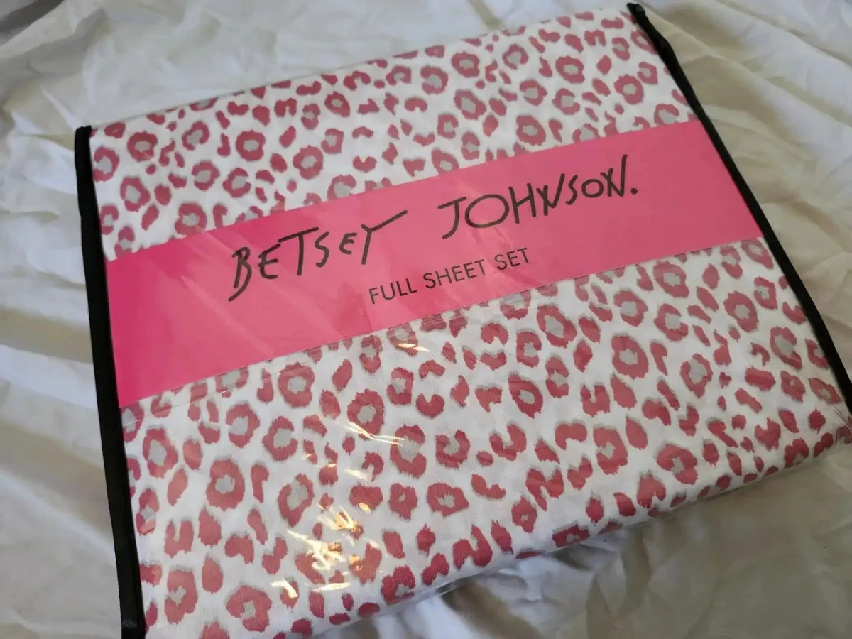 Full Size Sheet Set, Pink Leopard Print