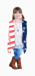 Girls' America Forever Flag Cover Up