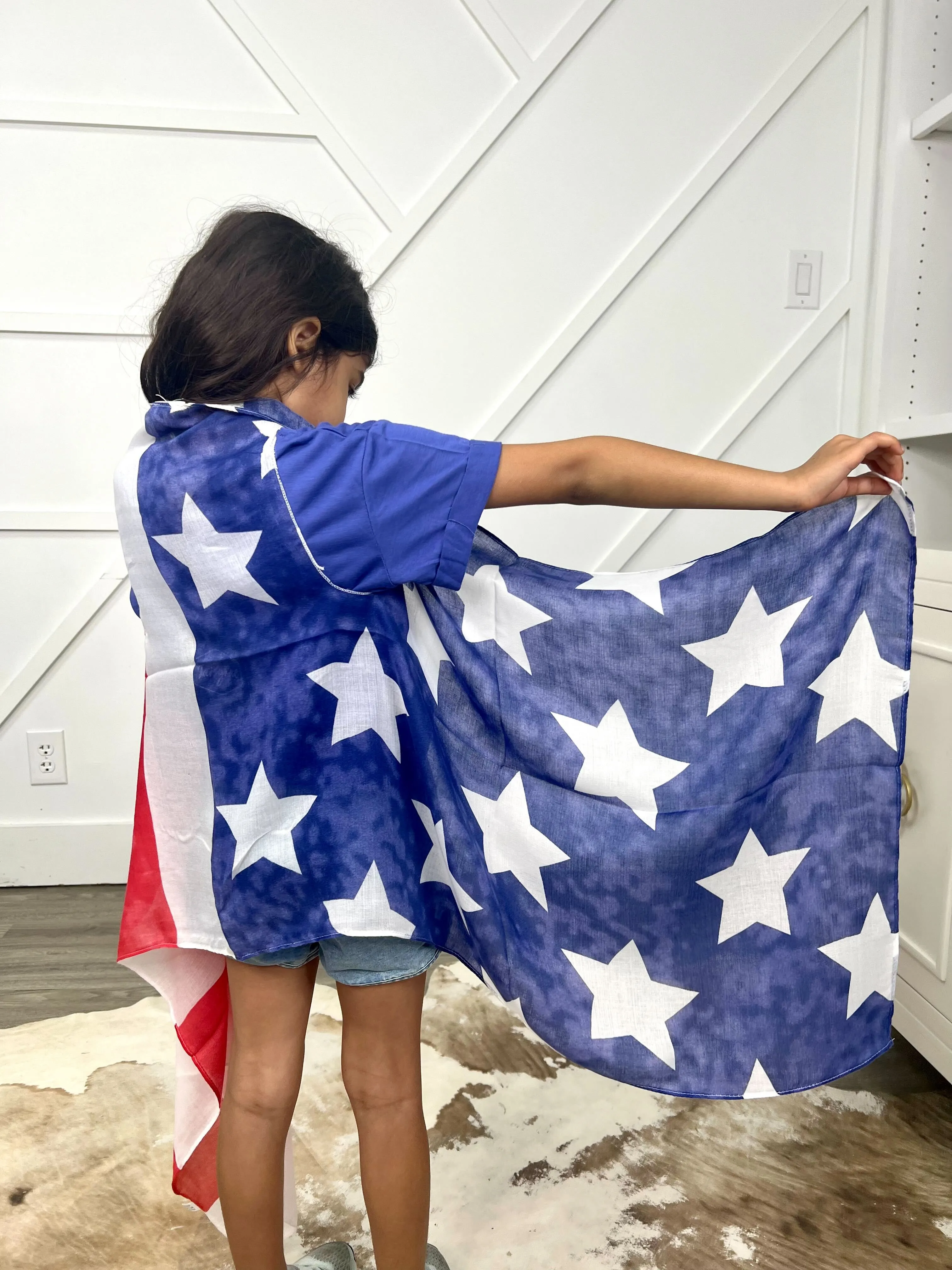 Girls' America Forever Flag Cover Up