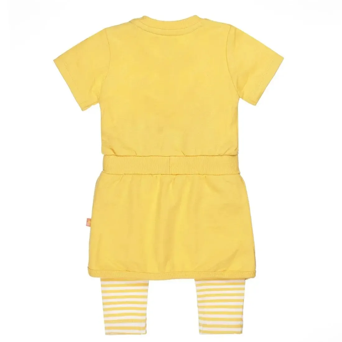 Girls Baby Set With Dress and Legging Yellow Striped | Dirkje