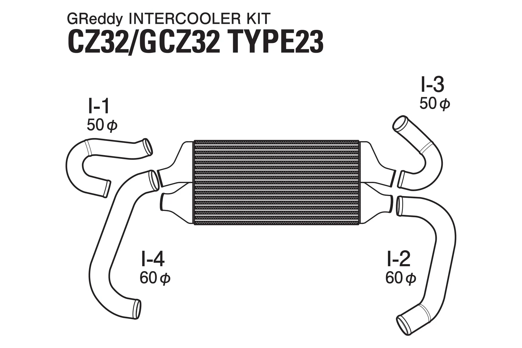 GREDDY INTERCOOLER KIT T-23F Z32 - (12020207)