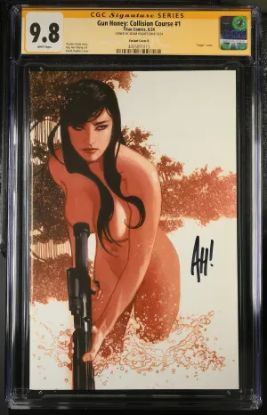 GUN HONEY: COLLISION COURSE #1 1:20 VIRGIN VARIANT SIGNED BY ADAM HUGHES CGC 9.8