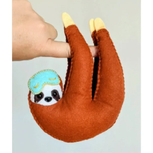 Hand Stitched Sleep Mask Sloth DIY Kit