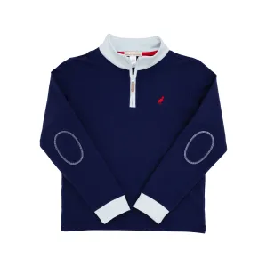 Hayword Half-Zip - Nantucket Navy with Buckhead Blue Trim & Richmond Red Stork