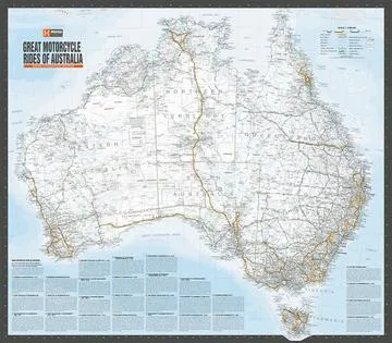 Hema Australia Motorcycle Atlas with 200 Top Rides