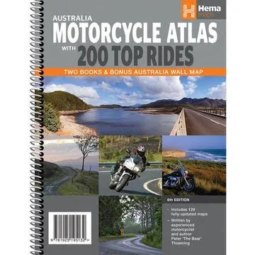 Hema Australia Motorcycle Atlas with 200 Top Rides