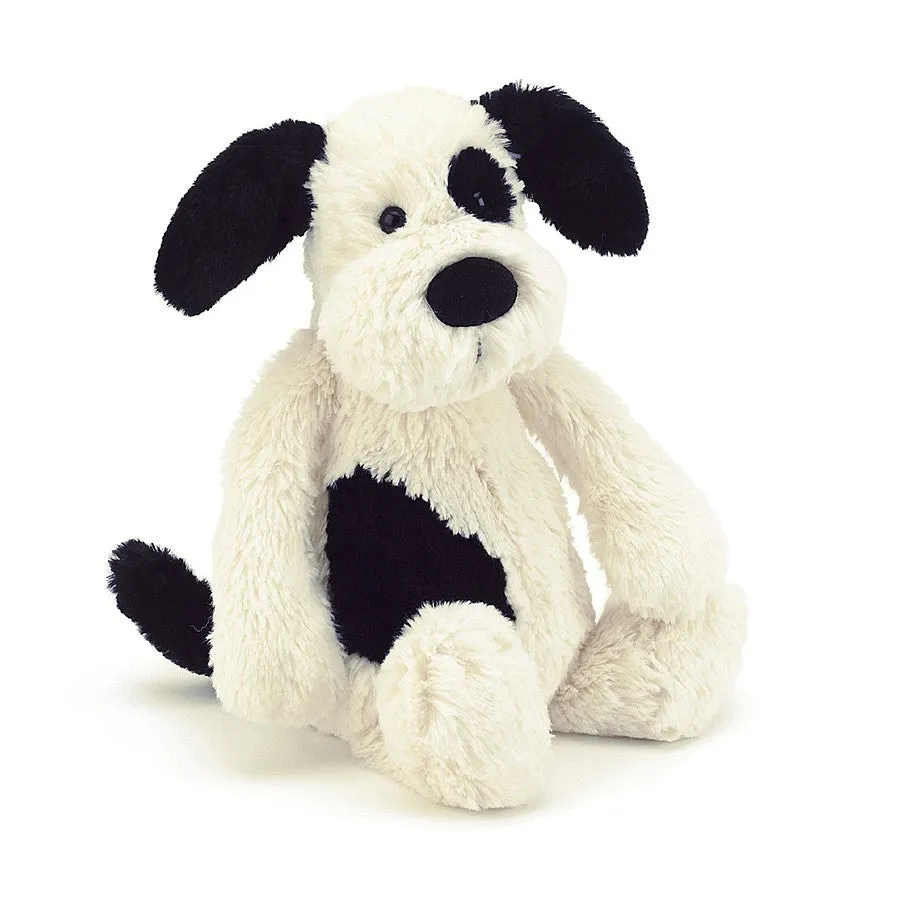 Jellycat Bashful Black and Cream Puppy Big