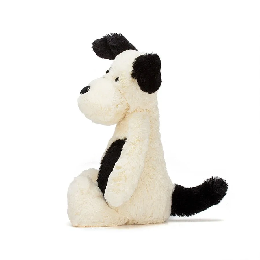 Jellycat Bashful Black and Cream Puppy Big