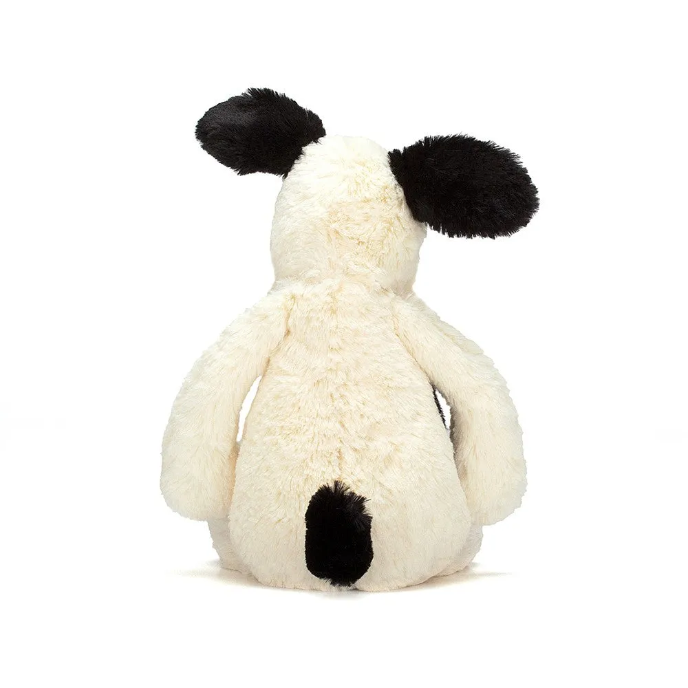 Jellycat Bashful Black and Cream Puppy Big