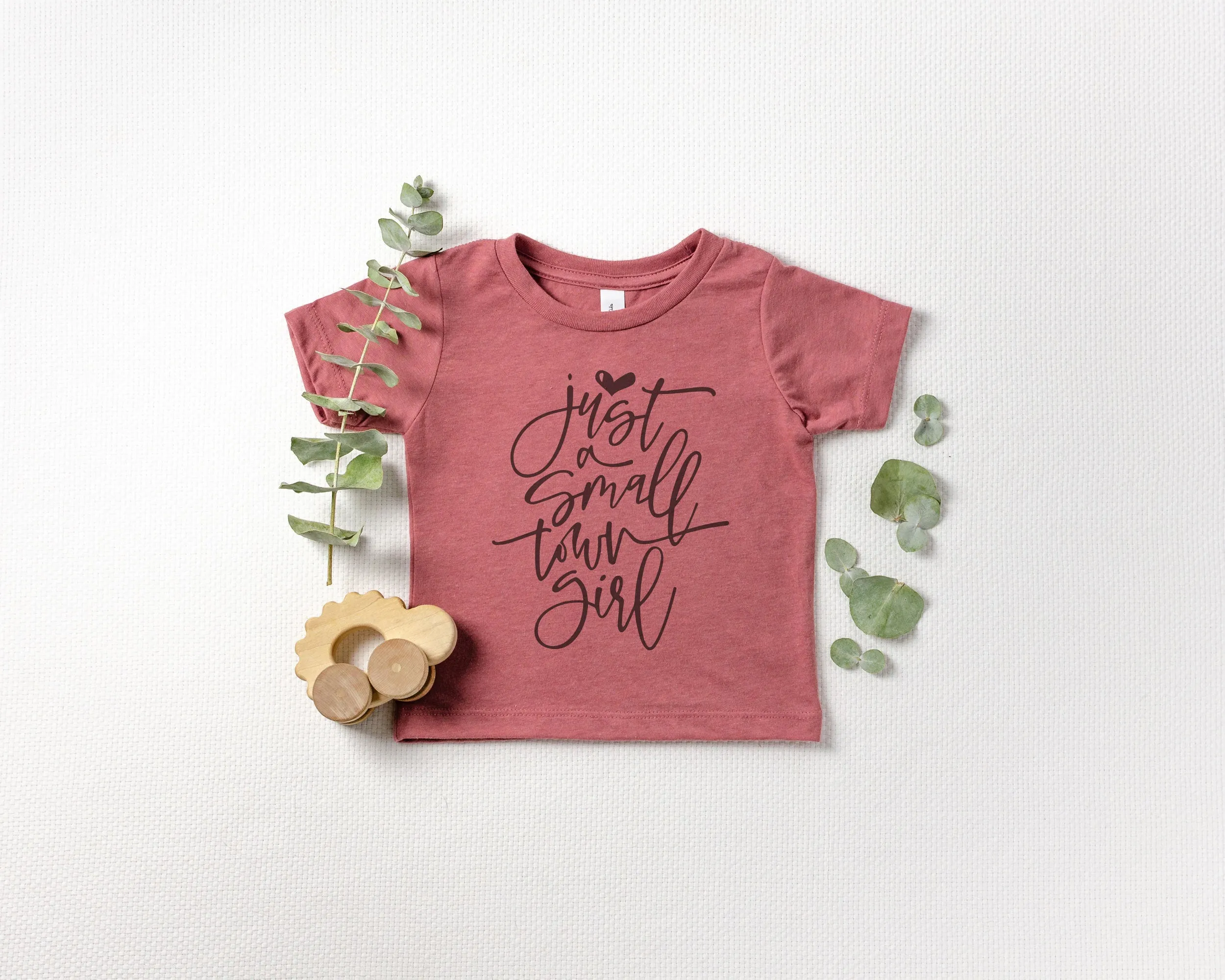 Just a Small Town Girl triblend Baby, Toddler & Youth Shirt - light or dark artwork