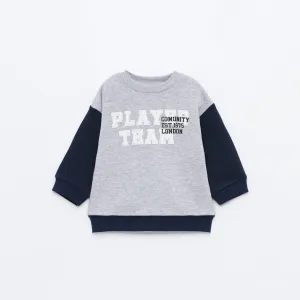 LFT - Boys 'Grey&Navy' Printed Fleece Sweatshirt LFT619