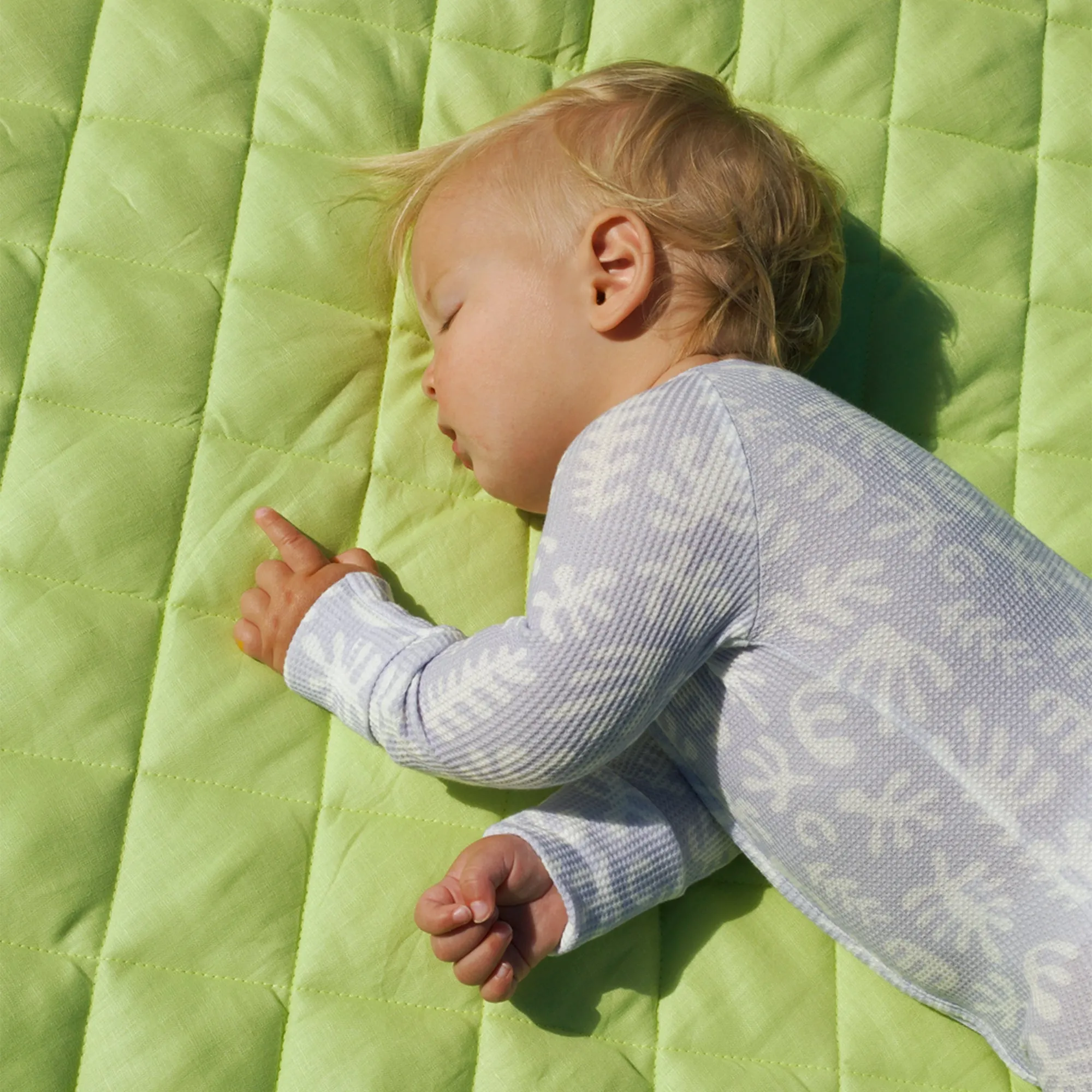 Linen Play Mat - Muted Lime