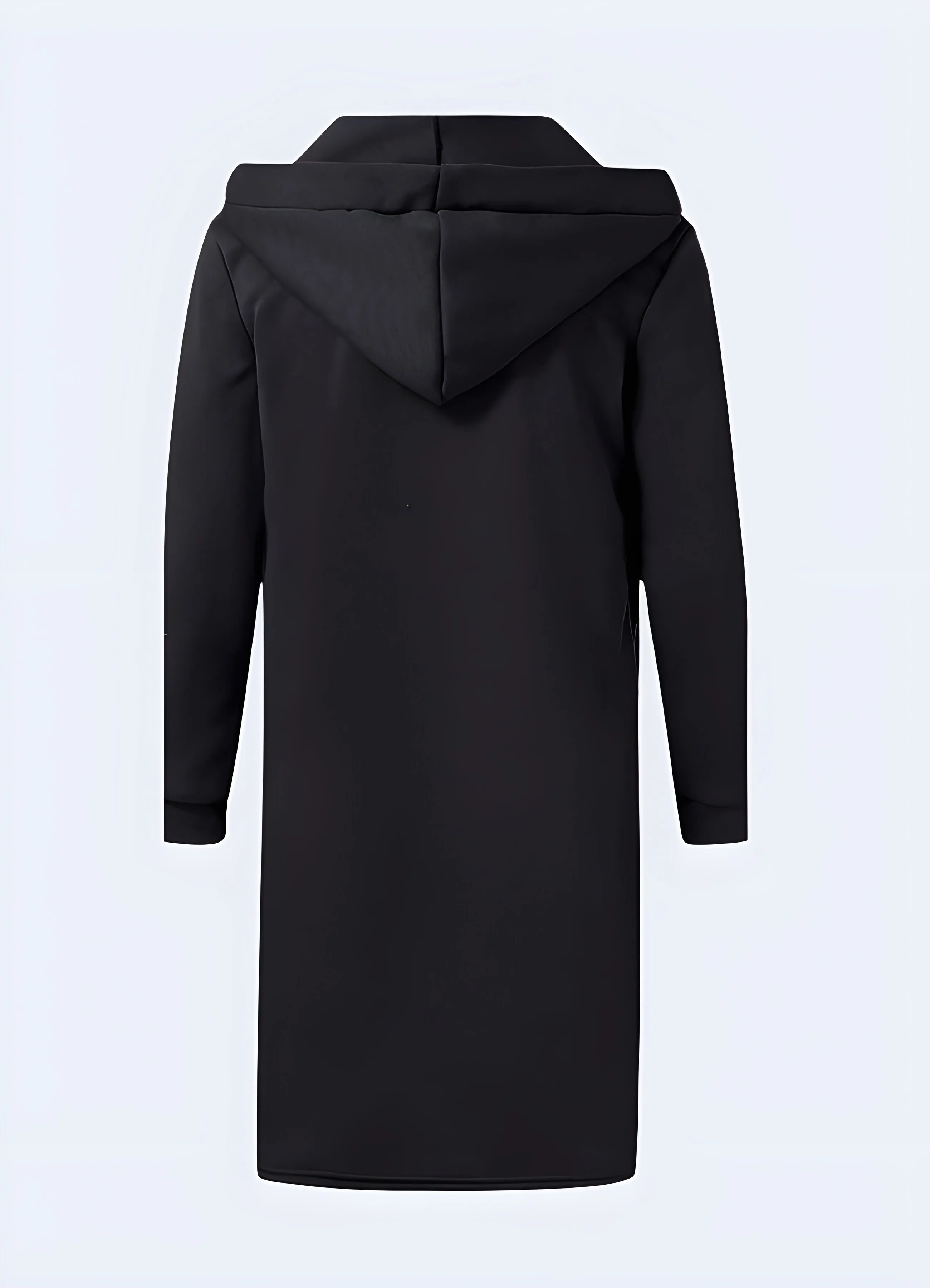 Long Black Hooded Cloak