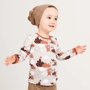 Long-sleeve baby top "Yo-yo/Rust"