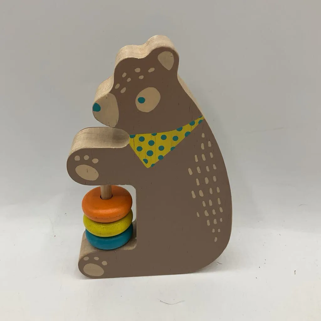 Manhattan Toys Wooden Bear Rattle