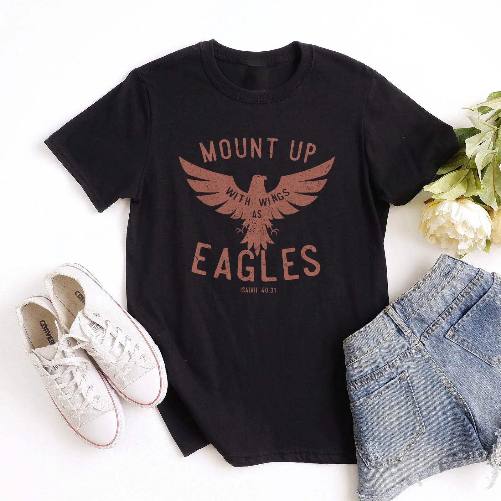 Mount Up Eagles - Isaiah 40:31 Tee