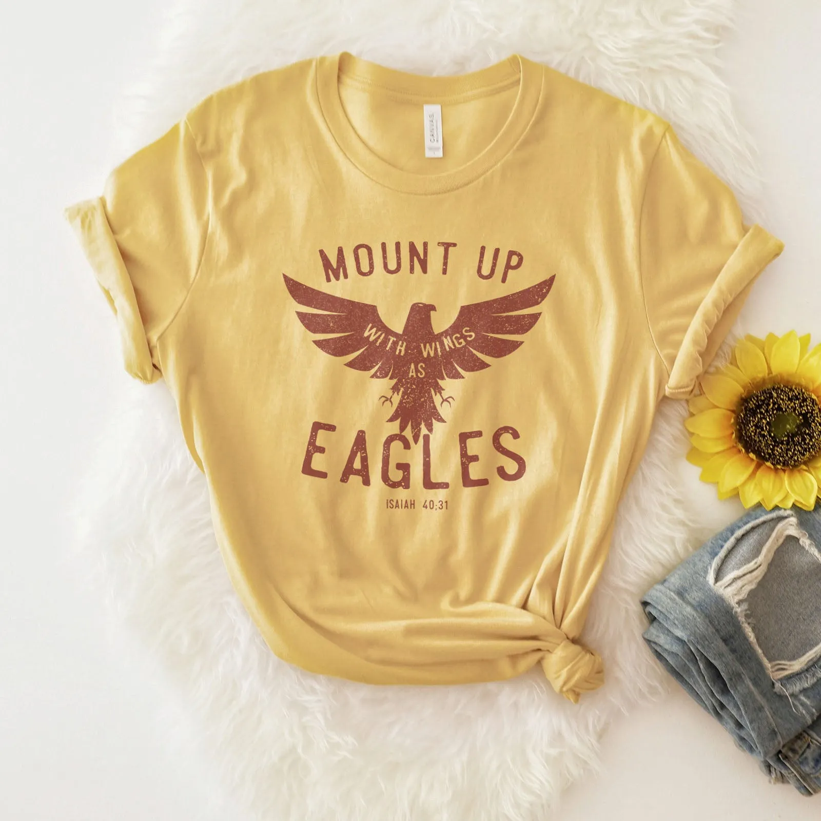 Mount Up Eagles - Isaiah 40:31 Tee