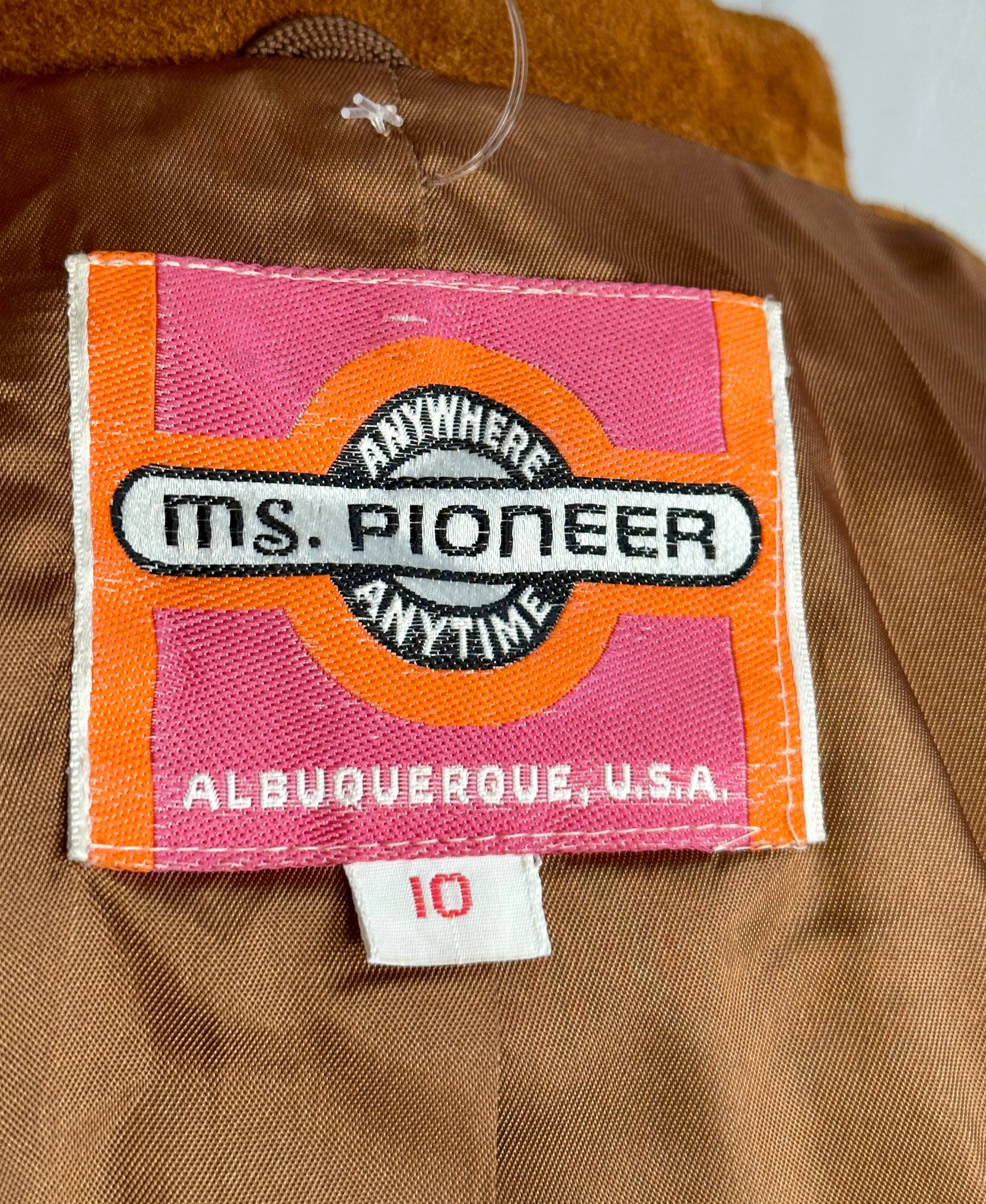 70s-Inspired MS Pioneer Suede Fringe Jacket - Size Small