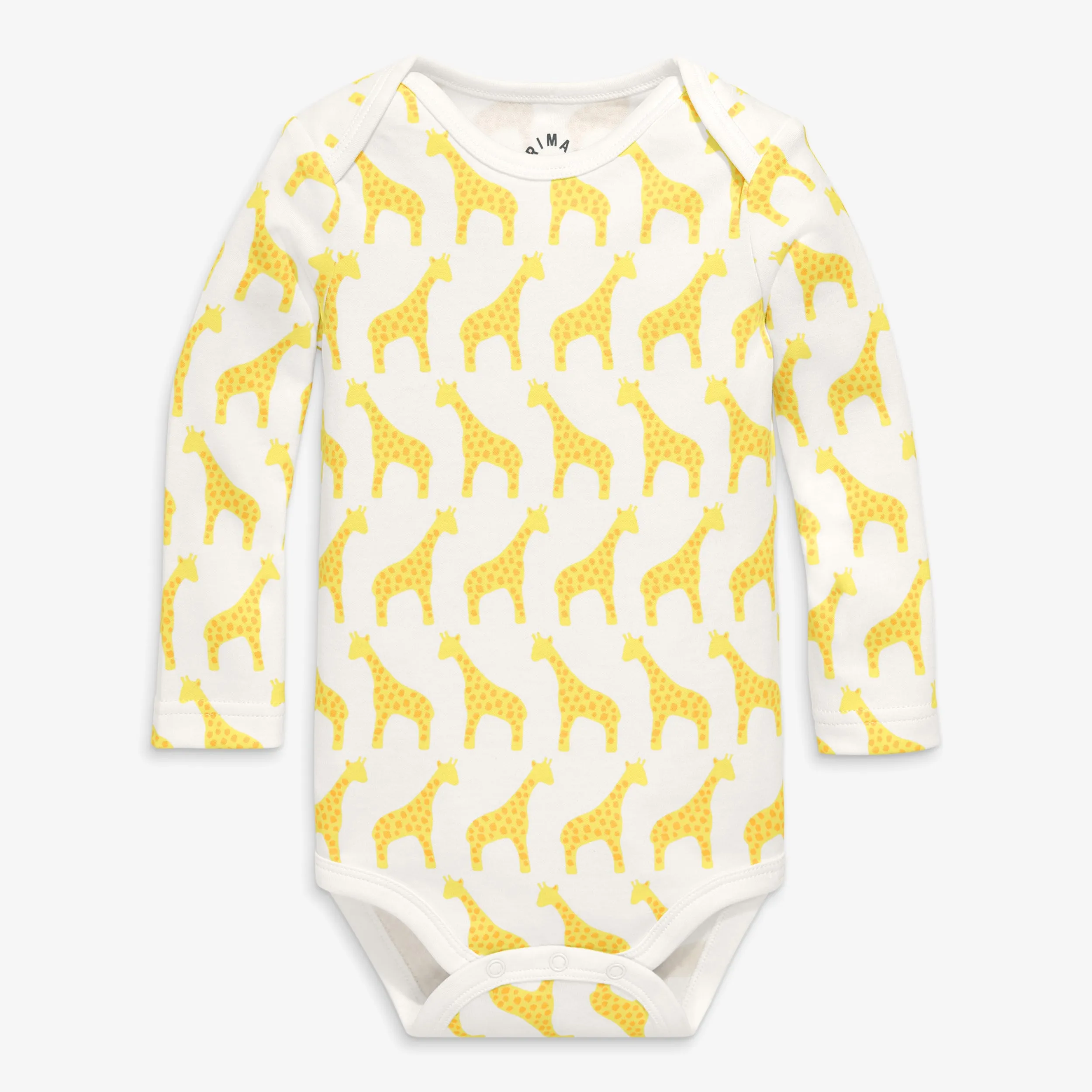 Organic long sleeve babysuit in animal friends