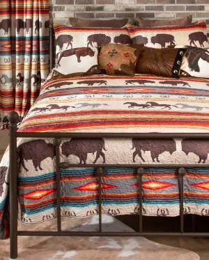 "Buffalo & Horse" Western Quilt Set