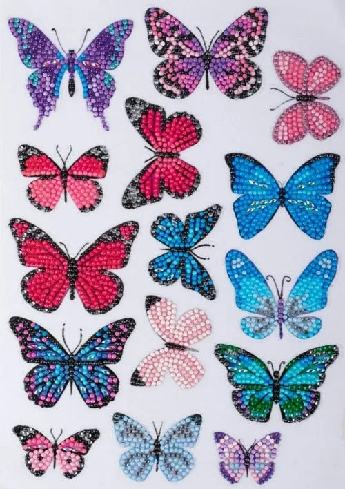 "Butterfly" Crystal Art Sticker Set