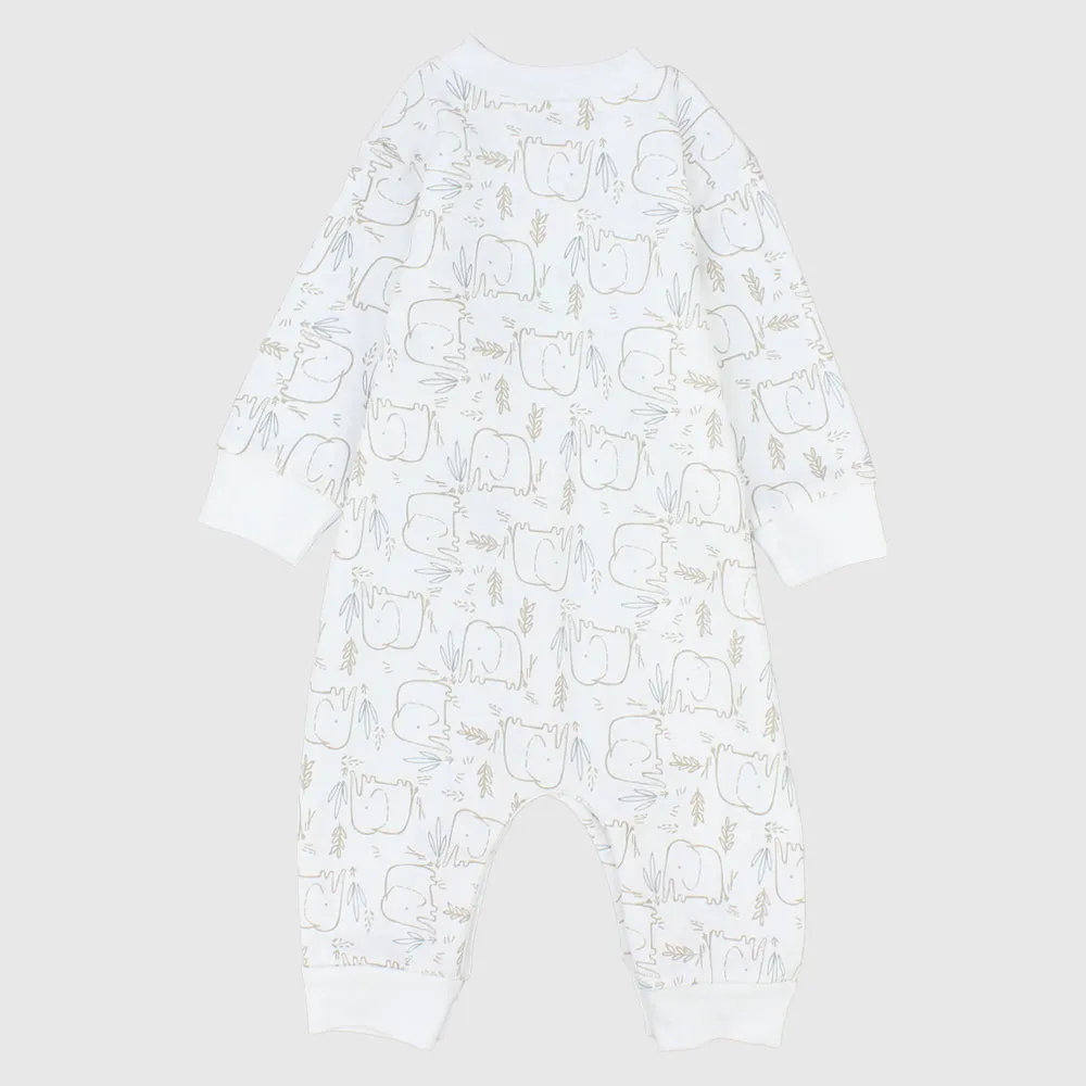 "Hello World" Long-Sleeved Footless Onesie