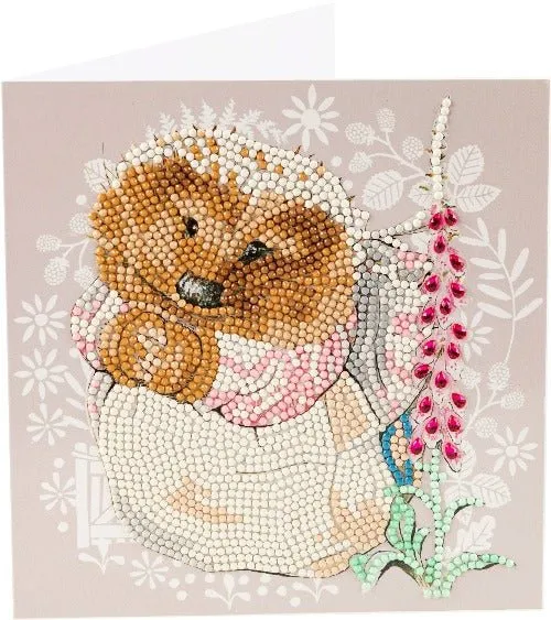 "Mrs. Tiggy-Winkle" Crystal Art Card 18x18cm