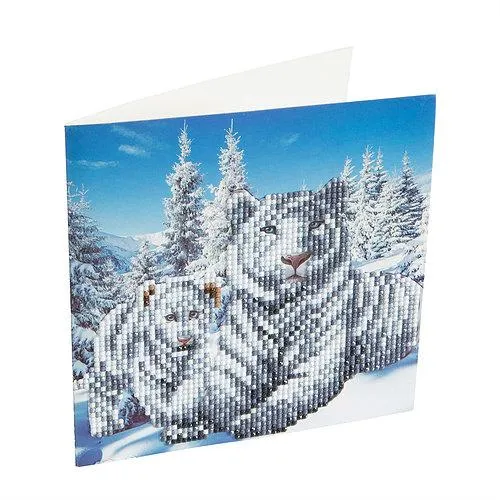 "Snowy White Tigers" Crystal Card Kit