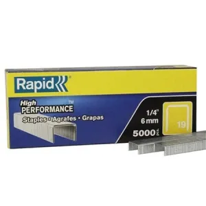 Rapid Industrial 19/6 Staples, 1/4" (6MM), Pack of 5000