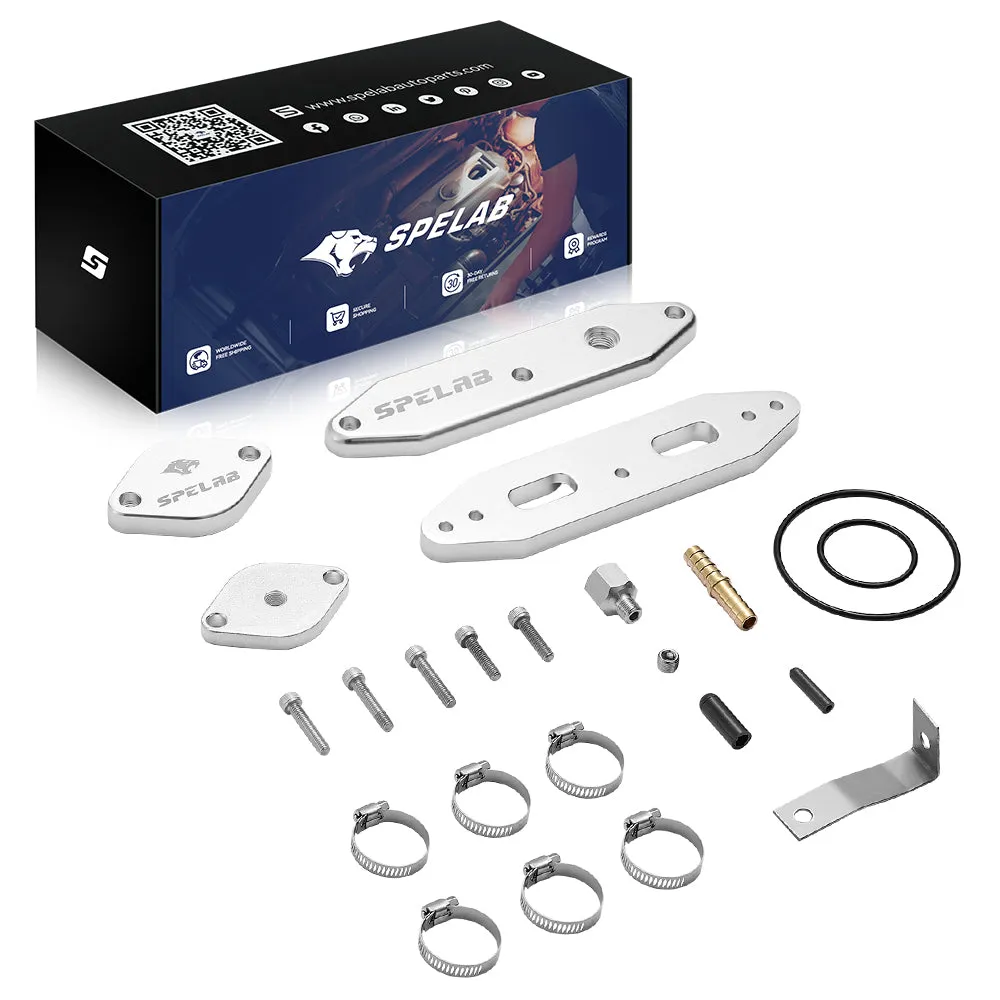 SPELAB 2011-2023 Ford 6.7L Powerstroke Diesel EGR Delete Kit w/Coolant Bypass Black