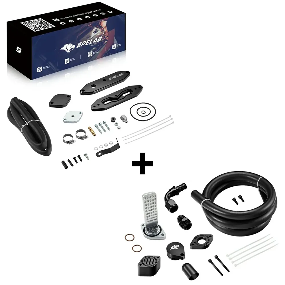 SPELAB 2011-2023 Ford 6.7L Powerstroke Diesel EGR Delete Kit w/Coolant Bypass Black