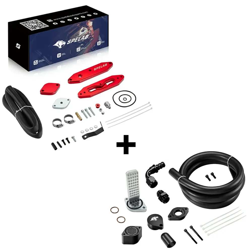 SPELAB 2011-2023 Ford 6.7L Powerstroke Diesel EGR Delete Kit w/Coolant Bypass Black