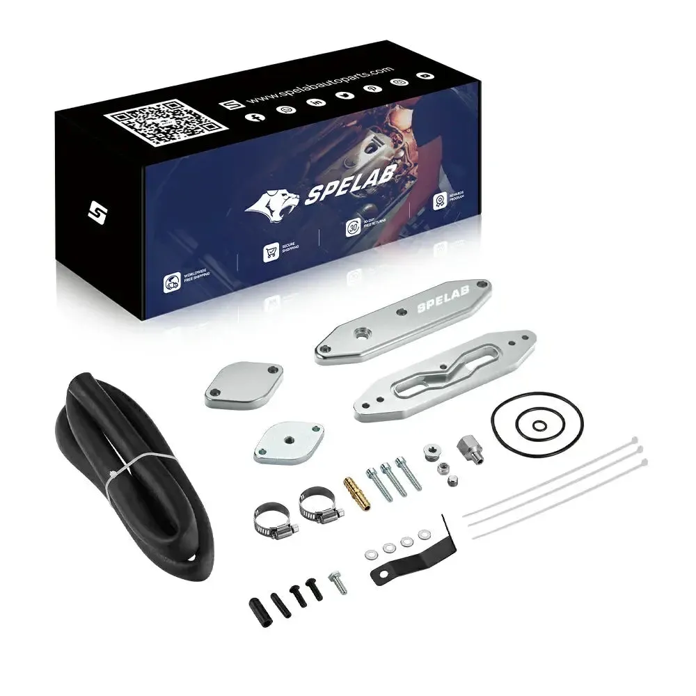 SPELAB 2011-2023 Ford 6.7L Powerstroke Diesel EGR Delete Kit w/Coolant Bypass Black