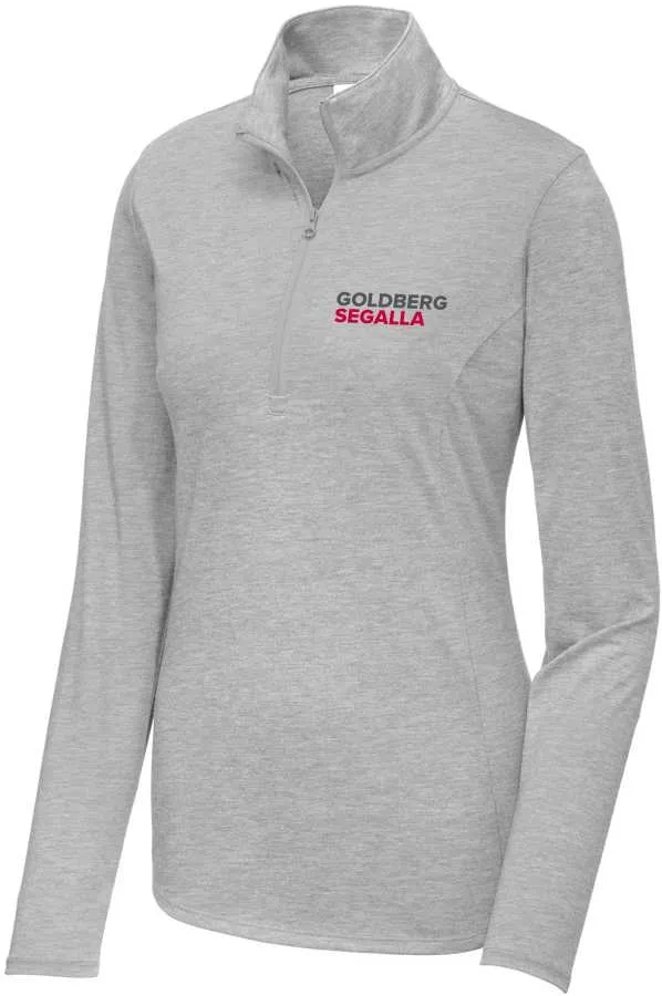 Sport-Tek ® Ladies PosiCharge ® Tri Blend Wicking 1/4 Zip Pullover (3 Colors Available)