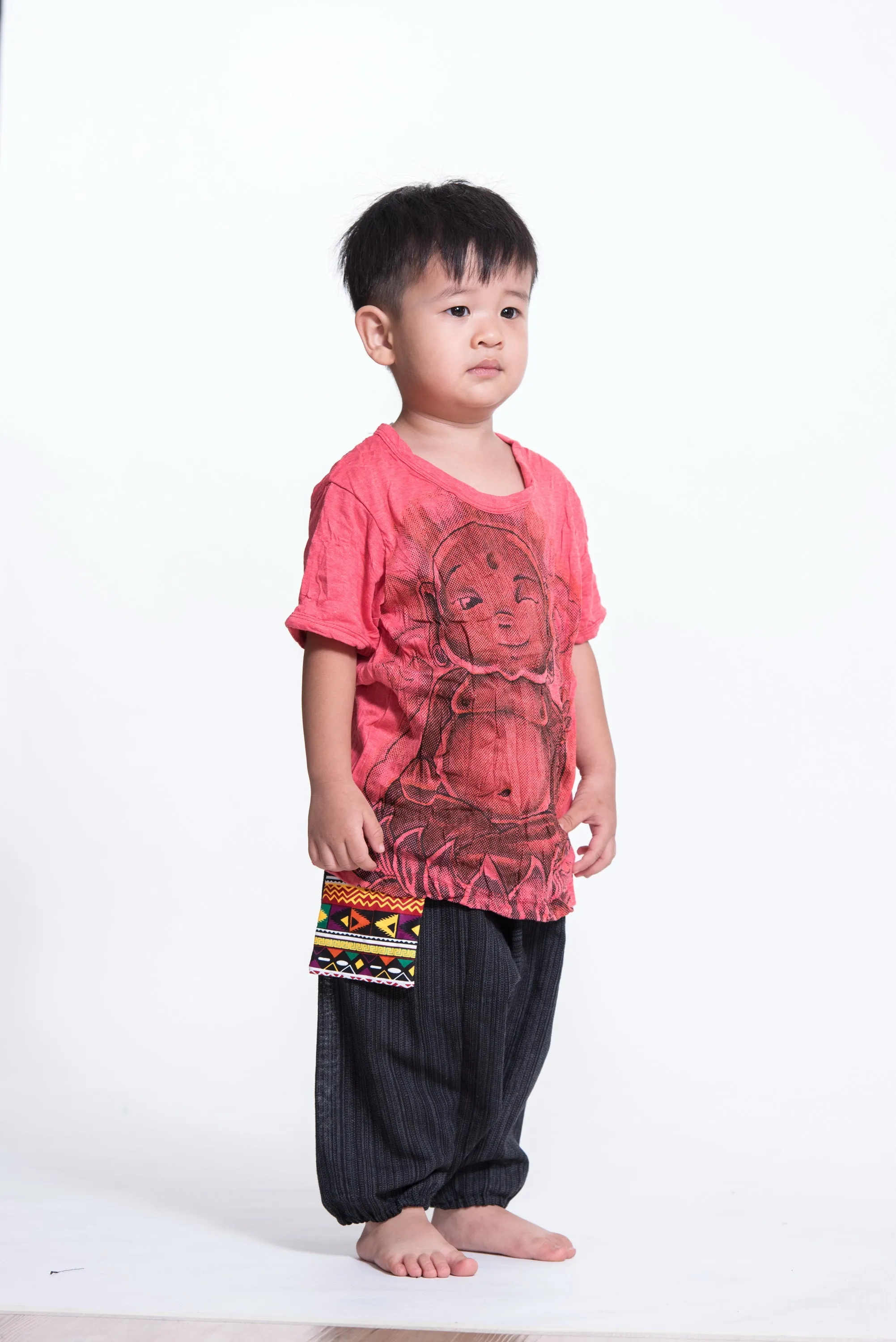 Sure Design Kids Baby Buddha T-Shirt Red