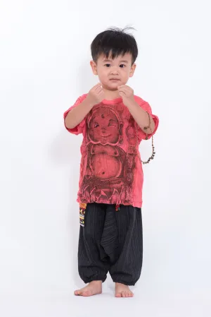 Sure Design Kids Baby Buddha T-Shirt Red