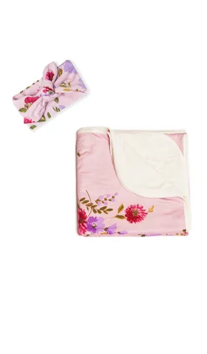 Swaddle & Headwrap Set - Dusty Rose