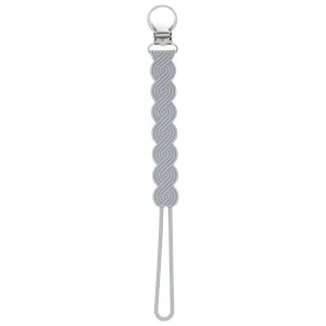 Three Little Tots - Waverly Gray All Silicone Modern Pacifier Clip