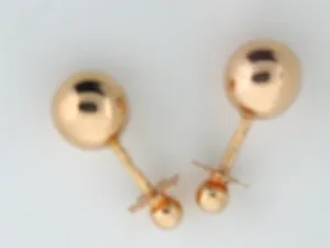 TORROSCA - 19.2k Gold Stud Ball Earrings (Screw-Back)