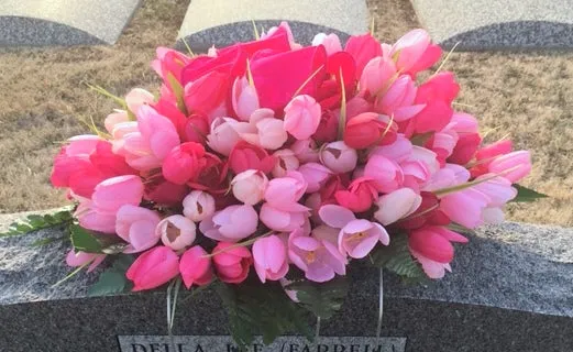 Tulip Memorial Spray, Cemetery flowers