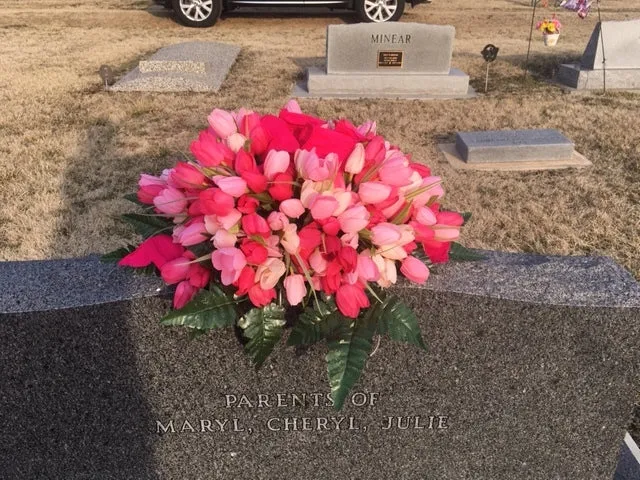 Tulip Memorial Spray, Cemetery flowers