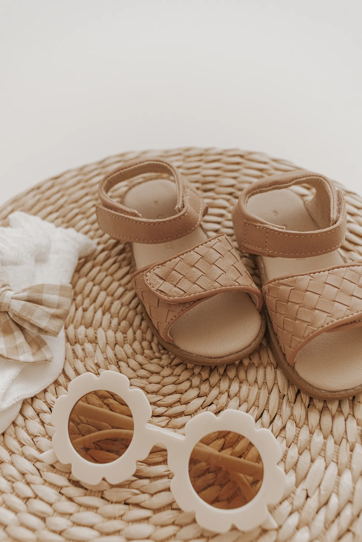 Woven Hard Sole Sandal Stone